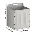 thumbnail image 3 of Wall Mounted Storage Bin | Foldable Clothes Basket | Plastic Wardrobe Organizer | Large Capacity | Reusable Flat Box | Multi-Purpose for Clothing Bedding Toys | 1pc | Blue Pink Purple White |, 3 of 6