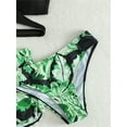 thumbnail image 4 of WIBACKER Tween Girl's 3 Piece Swimsuits V-Neck Criss Cross Bikini Bathing Suit with Beach Shorts, 4 of 7