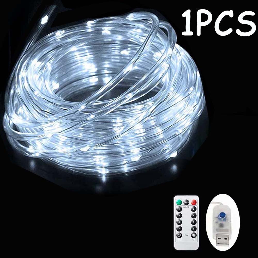 1 Pack Outdoor Waterproof Rope Lights USB Plug 50 LEDs Copper Wire Tube