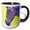 Black/White, variant on 3drose, Blue and Yellow Zebra - Animals - Art, 11oz Two-tone Black Mug