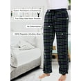 thumbnail image 5 of DG Hill Mens Pajama Pants Plaid Fleece Lounge Sleepwear With Pockets 3 Pack XL, 5 of 8