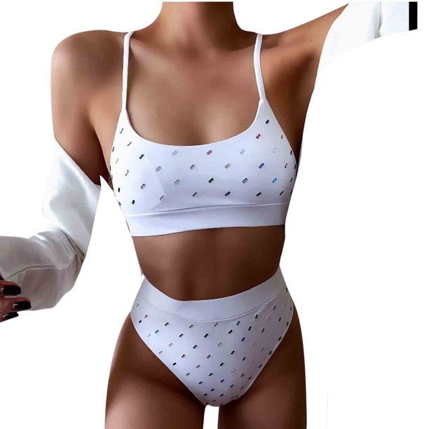 Conjunto de 2 piezas para Mujer Fridja Bikini Explosión Split Cintura alta