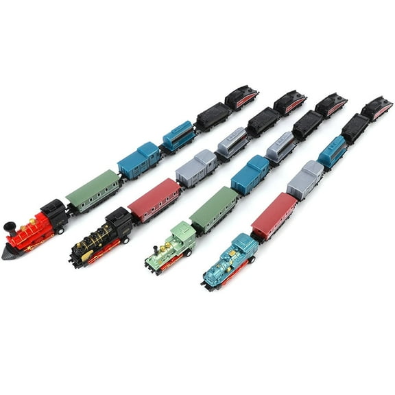 Small Toys, 4 Sets Of Small Toys, Pull Back The Steam Model Set, Various Styles For Children, Model Set Color