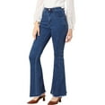 thumbnail image 5 of INSPIRE CHIC Women's Vintage Long Pants Classic High Waist Denim Bell Bottoms Jeans, 5 of 8