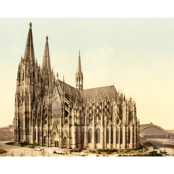 Print: The Cathedral, Side, Cologne, The Rhine, Germany, circa 1890