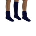 thumbnail image 2 of Navy Blue All Cotton 3 Pack Extra Heavy Slouch Socks Made In USA, 2 of 3
