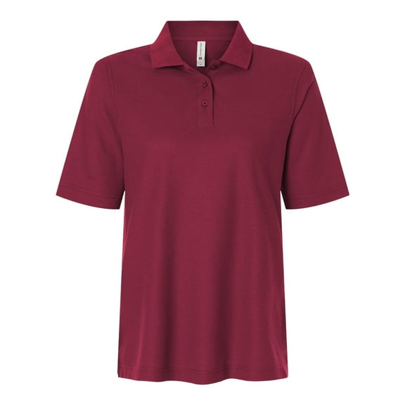 Harriton M105W Women's Maverick CVC Pique Polo-Wine-L