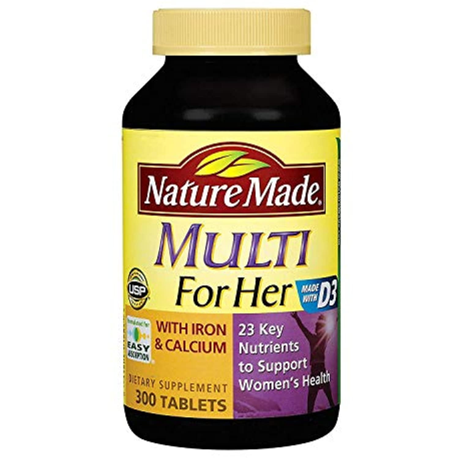 Nature Made, Multi Vitamins for Her with Iron and Calcium and 23 Key ...