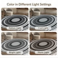 thumbnail image 7 of ODIKA 8'x10' Washable Area Rug Disc Record Radiating Rings Musical Theme Round Shaped Music for Dining Room, Large Office, Lounge, Non-Slip Chair-Friendly Mat, 7 of 7