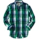 thumbnail image 1 of Aeropostale - Camisa con botones bordados a cuadros A87 para hombre, verde, extragrande, 1 of 1