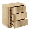 thumbnail image 5 of YIYADO 3 Drawers Drasser, 27.6'' Wide Modern Chest of Drawers ,Nightstand, Wood Drawer Organizer for Bedroom, Living Room, Hallway, 5 of 6