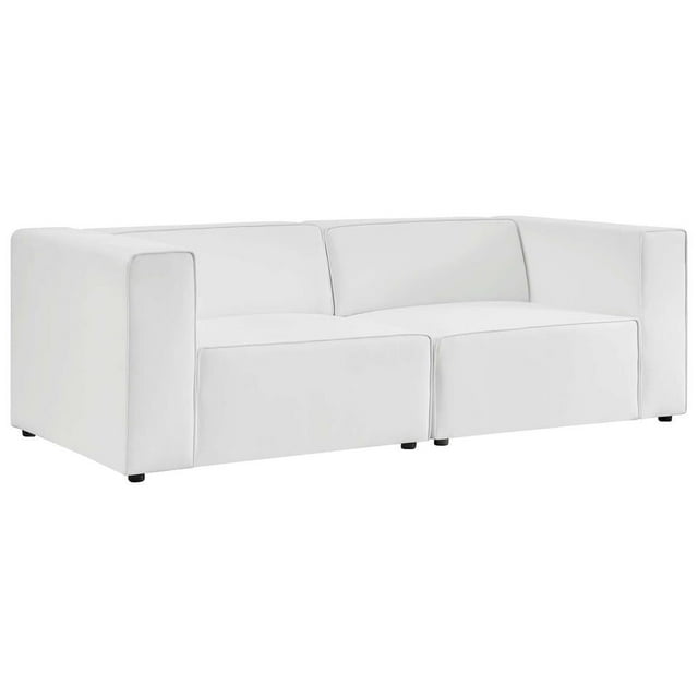 Modway Mingle Causeuse Sectionnelle 2 Pcs en Cuir Végétalien