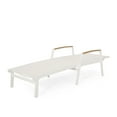 thumbnail image 5 of GDF Studio Joy Outdoor Aluminum Adjustable Chaise Lounges, Set of 2, White Mesh, 5 of 10