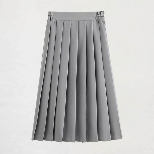 Cowsor Jupe Uniforme JK pour Femmes/filles Taille Élastique Jupe Plissée Classique