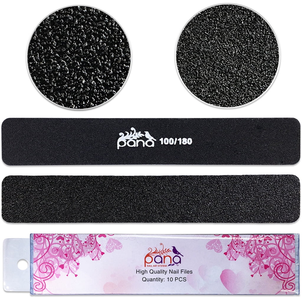 Pana High Quality Jumbo Black Nail Files Grit 100 180 10 Pieces Pack Walmart Com Pana High Quality Jumbo Black Nail Files Grit 100 180 10 Pieces Pack Walmart Com