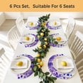 thumbnail image 5 of Spring Purple Wisteria Flowers Round 15 Inch Placemats Set of 8, Rustic Floral Branches HeatResistant Non Slip Place Mats for Dining Table, Wipeable Braided Kitchen Table Mats for Housewarming, 5 of 9