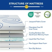 EGOHOME Charcoal 8 Gel Memory Foam Mattress,Queen Mattress in a Box,Medium