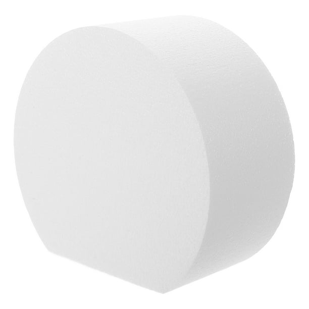 Moldes redondos de espuma para tartas, blancos, para decorar tartas de boda y modelado escolar, de 15 cm