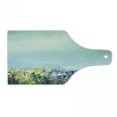 thumbnail image 1 of Flower Cutting Board, Aqua Impressionist Depiction of a Field Paint with Blooms Tranquil Concept Print, Decorative Tempered Glass Cutting and Serving Board, Wine Bottle Shape, Pale Blue, by Ambesonne, 1 of 1
