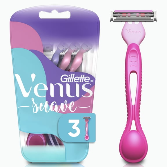 Rastrillo para mujer Gillette Venus Suave con 3 hojas para depilar 3 pzas
