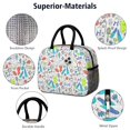 thumbnail image 4 of Womens Colorful Sports Items Pattern Lunch Box for Work,Insulated Lunch Bag for Women,Loncheras Para Mujer,Leakproof Adult Lunch Bag for Work,Beach,Travel,Picnic,Camping, 4 of 7