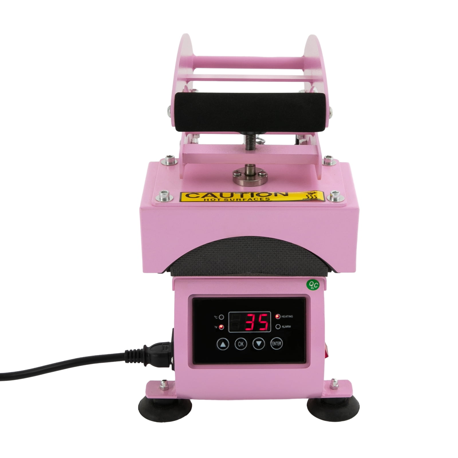 Hat Press Manual Heat Press Machine for Caps LCD Digital Timer Temperature Control 110V