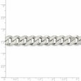 thumbnail image 4 of 925 Sterling Silver High Polished 11mm Solid Plain Curb Link Chain w/ Lobster Clasp - 24", 4 of 5