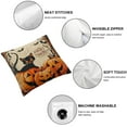 thumbnail image 6 of Halloween Decor Pillow Covers  Trick or Treat Decorative Throw Pillows Pumpkin Cats Bats Pillow Cases Home Outdoor Sofa Couch Cushion Covers for Halloween Decorations, 6 of 7