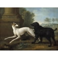 thumbnail image 2 of Jean-Baptiste Oudry 24x19 Black Ornate Framed Double Matted Museum Art Print Titled: Misse and Luttine (1729), 2 of 5