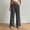 Dark Gray, variant on Women's Casual Pleated Front Sweatpants, Elastic Drawstring Waist, Solid Color Straight Leg Sport Trousers White L