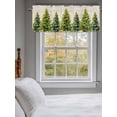 thumbnail image 3 of Christmas Tree Valances for Windows Winter Trees Bow Snowflake Vintage Linen Rod Pocket Curtains Valance Short Window Treatment Drapes for Living Room, Bedroom Bathroom 60"&nbsp;W x 14" L, 3 of 5