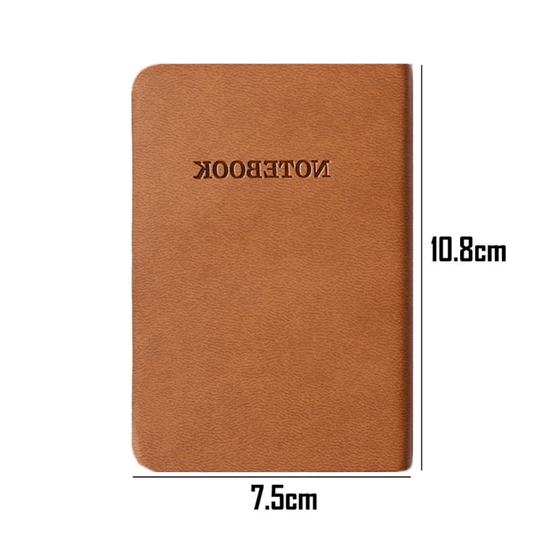 Sohindel a7 Notebook Mini Portable Blank Diaries & Journals, Brown