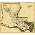thumbnail image 3 of Carey 22x20 Black Modern Framed Museum Art Print Titled - Louisiana - 1814, 3 of 5