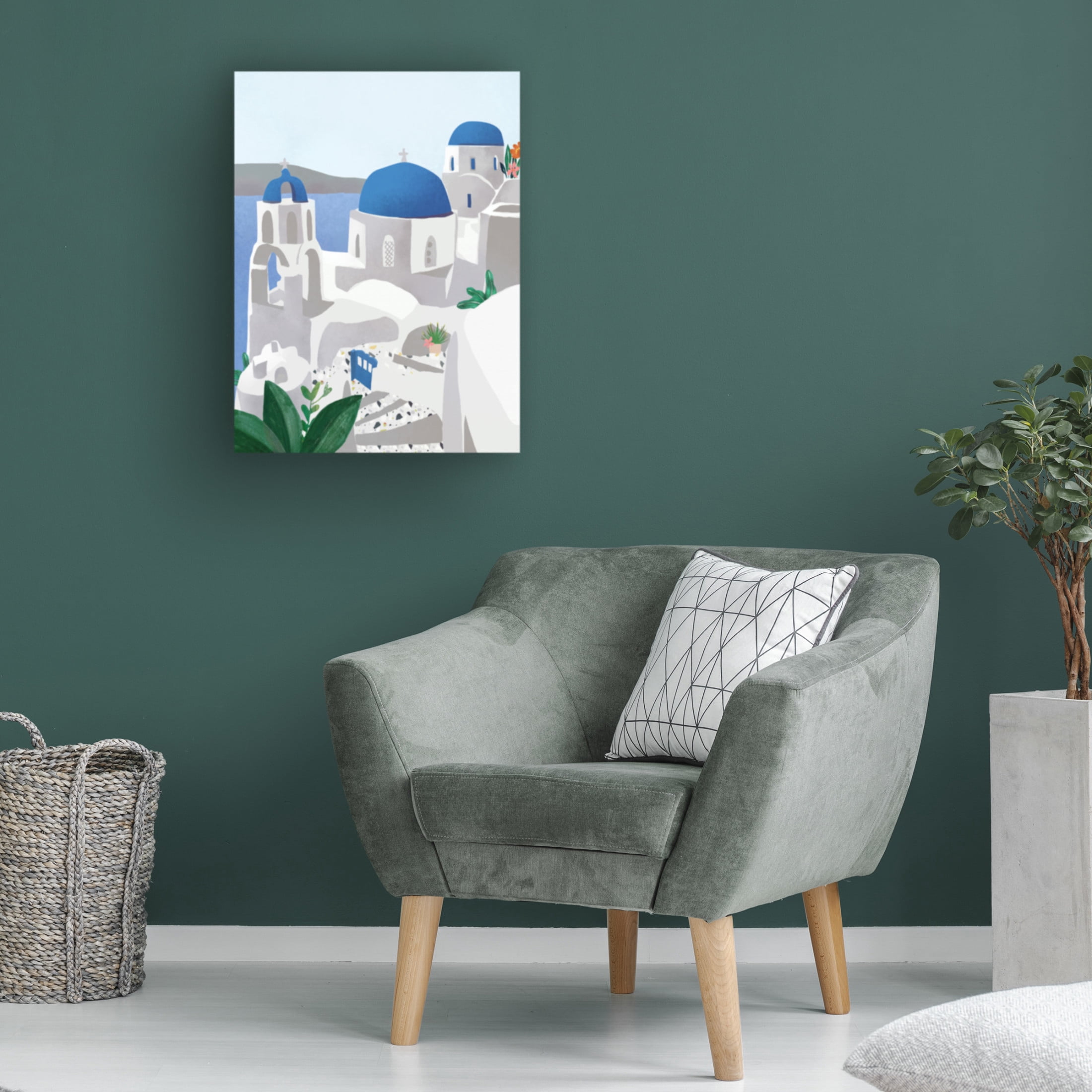 Trademark Fine Art Petra Lizde Santorini island Canvas Wall Art