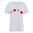 thumbnail image 5 of EQWLJWE Womens Love Shirts Valentine's Day Shirt Love Letter Heart Graphic Short Sleeve Crewneck Tshirt Valentine Gift Tee Tops Gifts for Your Mother White(S-3XL), 5 of 5
