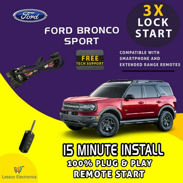 100 Plug & Play Remote Start fits 2021 Ford Bronco Sport / Push to