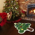 thumbnail image 5 of Christmas Tree Bathroom Rug Absorbent Washable Green Bath Mat Christmas Bathroom Decoration Non Slip Tree Shaped Area Rugs for Front Door Living Room Floor Decor, 5 of 6