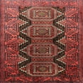 thumbnail image 1 of Ahgly Company Indoor Square Traditional Cherry Red Persian Area Rugs, 3' Square, 1 of 6