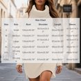 thumbnail image 3 of Chiccall Sweaters for Women Oversized Long Turtleneck Knit Pullover Sweater Dress White XL, 3 of 9
