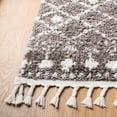 thumbnail image 3 of SAFAVIEH Berber Fringe Nathan Aztec Shag Area Rug, Brown/Ivory, 4' x 6', 3 of 11