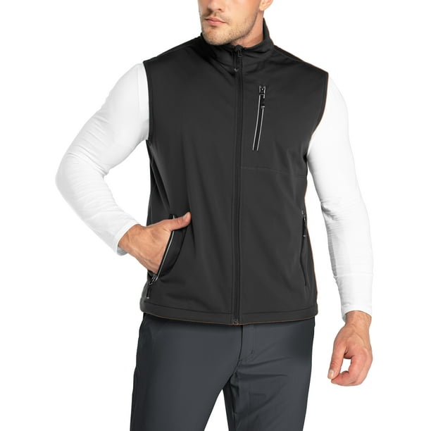33,000ft Men's Windproof Lightweight Golf Vest Outerwear with Pockets ...