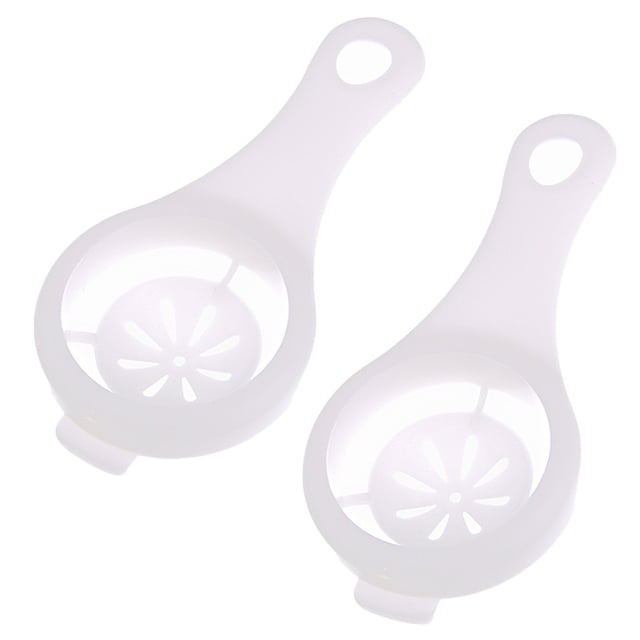 MasteelfCA 2 Pcs Plastic Egg Separator Yolk Sifting Tool Kitchen Cooking Gadget Egg Separator Sieve Accessories