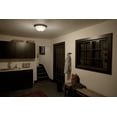 thumbnail image 6 of Kichler 15.25" Round 3 Light Brushed Nickel Flush Mount Light with Alabaster Swirl Glass, 6 of 7