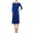 Royal Blue, variant on Women's A-Line Long Dress with 3/4 Sleeves and Relaxed Round Neckline