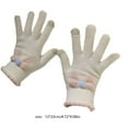 thumbnail image 3 of Guantes de punto para mujer con pantalla táctil, hilo acrílico de invierno para mayor calidez, diseño de lazo, 1 par, azul, rosa, beige, morado, gris, caqui, 12 x 23 cm, 3 of 7