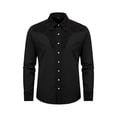 thumbnail image 4 of xfsWaSs Western Cowboy Shirts For Men Casual Button Down Long Sleeve Shirt Floral Embroidered Festival Shirts Holiday Celebration Retro Party Tops, 4 of 4
