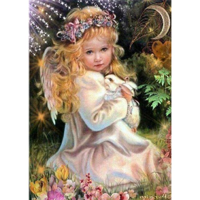 Taladro Pintura Diamante (DE8750) 5D DIY Ángel Completo Bebé Punto de Cruz Decoración (C1035) 40x50cm Hugtrwg Para estrenar