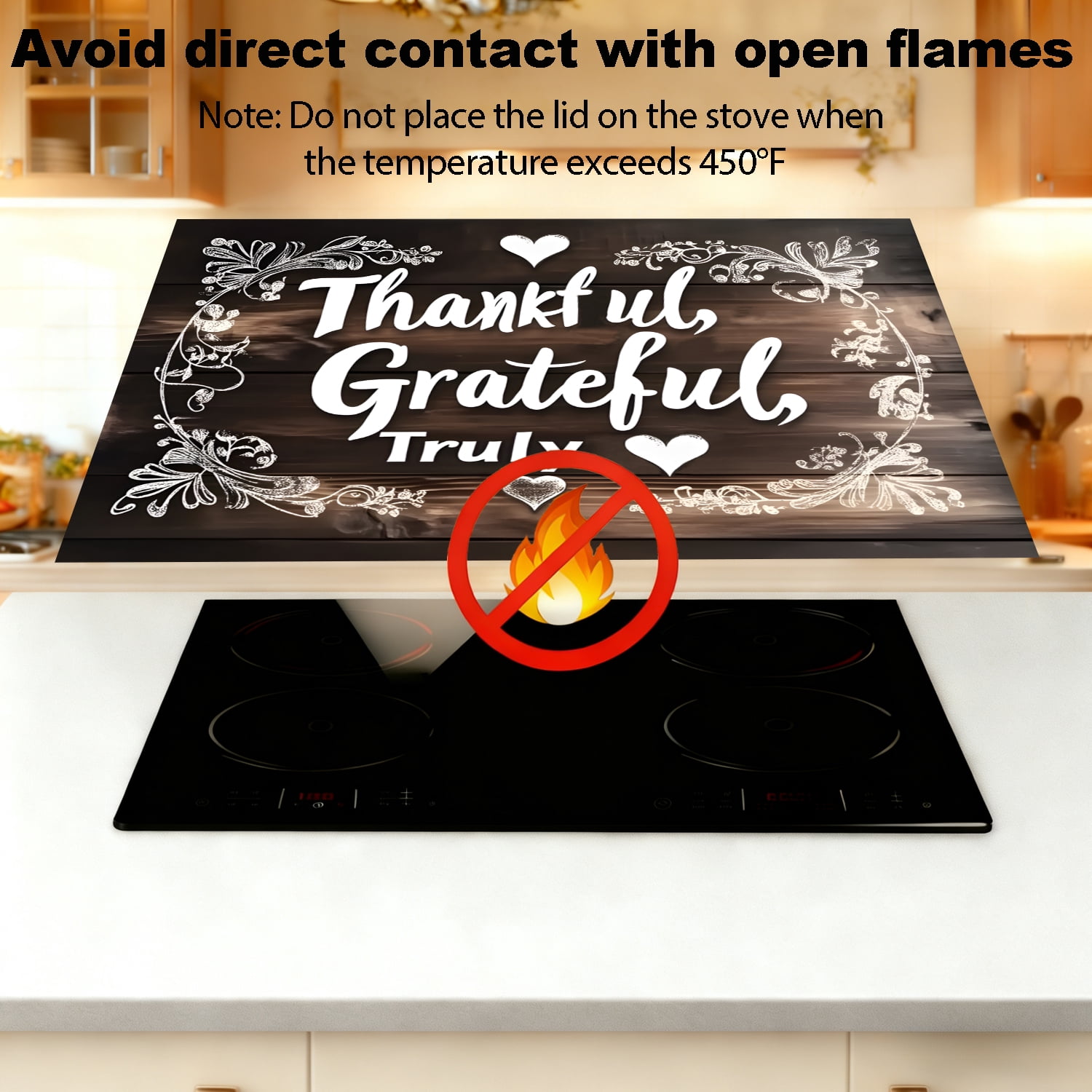 Multi-Design Stove Top Cover for Glass/Electric Stoves - 3-in-1 Heat-Resistant Protector Mat, Non-Slip Drying Rack 28"x20"