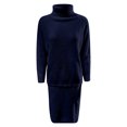 thumbnail image 4 of JHLZHS Robes Aguichant pour Femmes et Robe d'Hiver Col Roulé Tricoté Couleur Unie Ensemble Chandail Jupe Robe Blanche Robes d'Été pour Femmes, 4 of 5