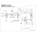 thumbnail image 2 of Kingston Brass Yosemite KB2915YL Mini Widespread Two Handle Lavatory Faucet, Oil Rubbed Bronze, 2 of 2